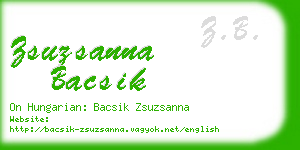 zsuzsanna bacsik business card